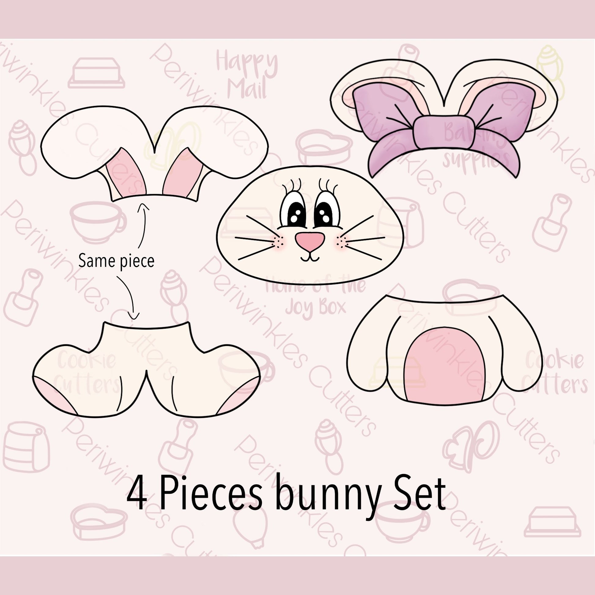 Build a Bunny Set of 4 Cookie Cutters - Periwinkles Cutters