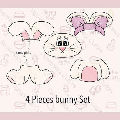 Build a Bunny Set of 4 Cookie Cutters - Periwinkles Cutters