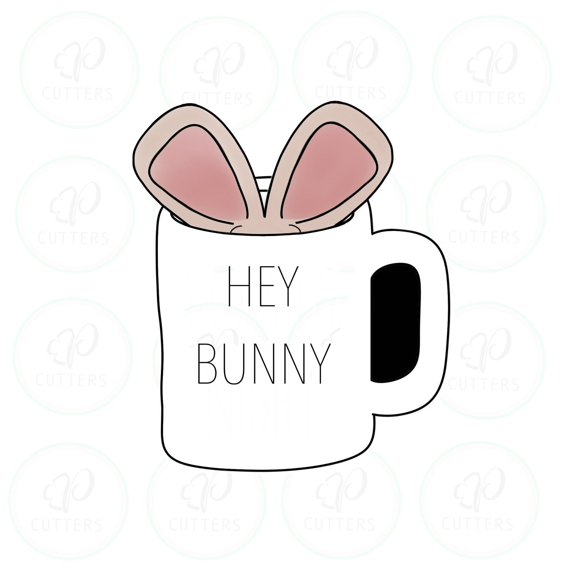 Bunny Mug - Heart Mug ...Cookie Cutter - Periwinkles Cutters