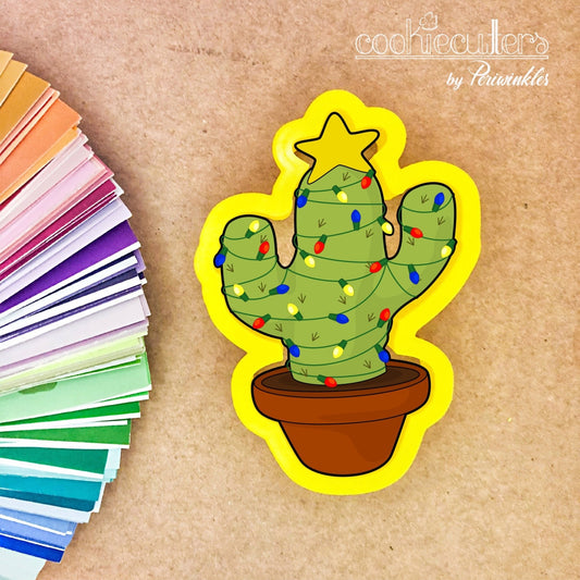 Cactus Christmas Tree Cookie Cutter - Periwinkles Cutters