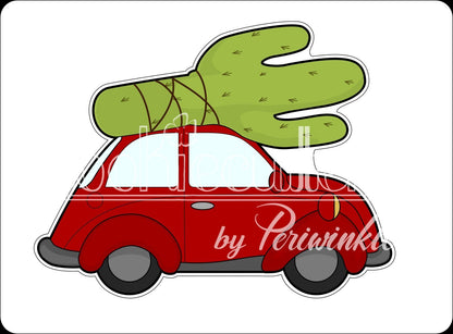 Car with Cactus Cookie Cutter - Periwinkles Cutters