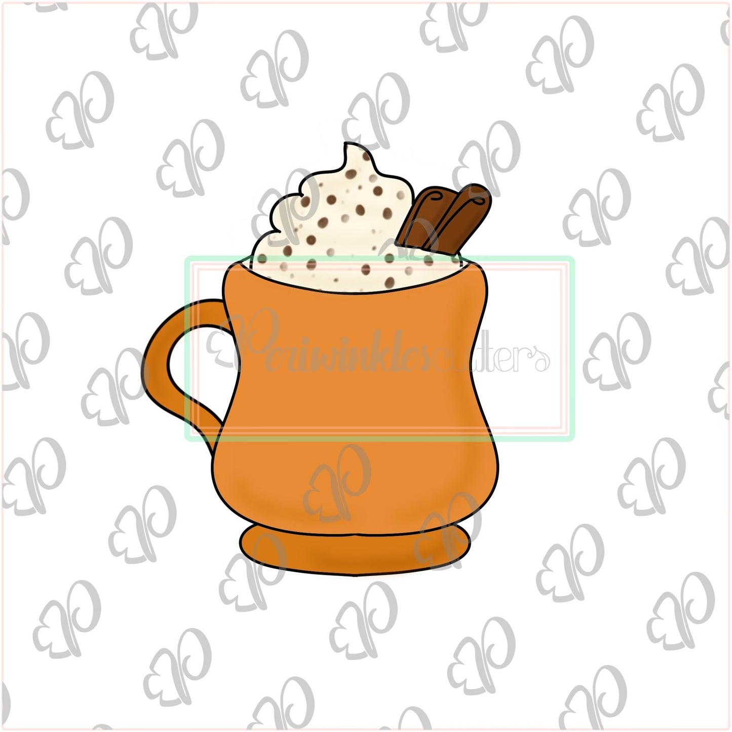 Caramel Pumpkin Spice Latte Cookie Cutter - Mug Cookie Cutter - Periwinkles Cutters