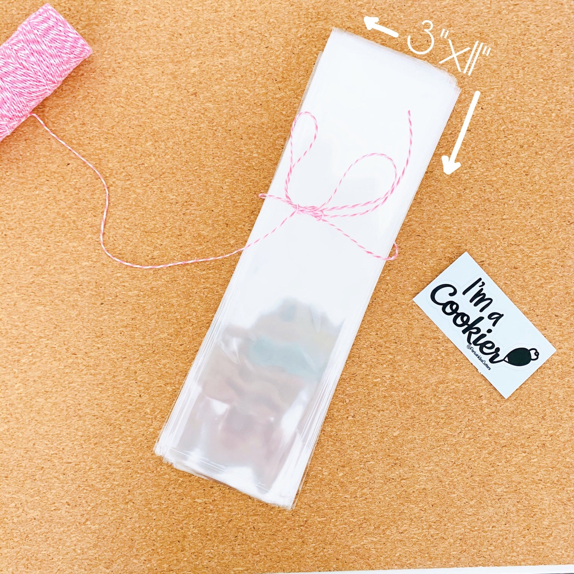 Clear Cellophane Cookie Bag - Periwinkles Cutters