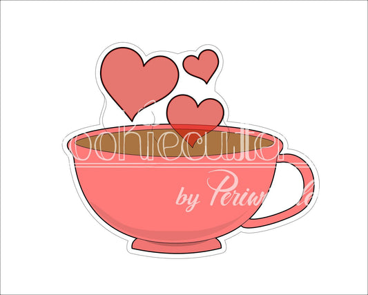 Coffee Mug Love Cookie Cutter - Periwinkles Cutters