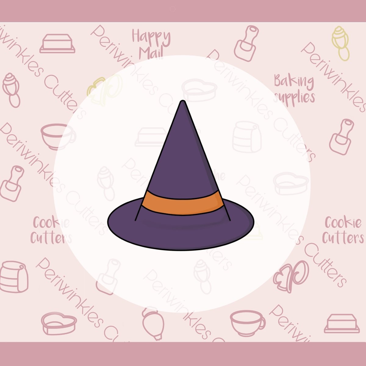 Conical Witch Hat Cookie Cutter - Periwinkles Cutters