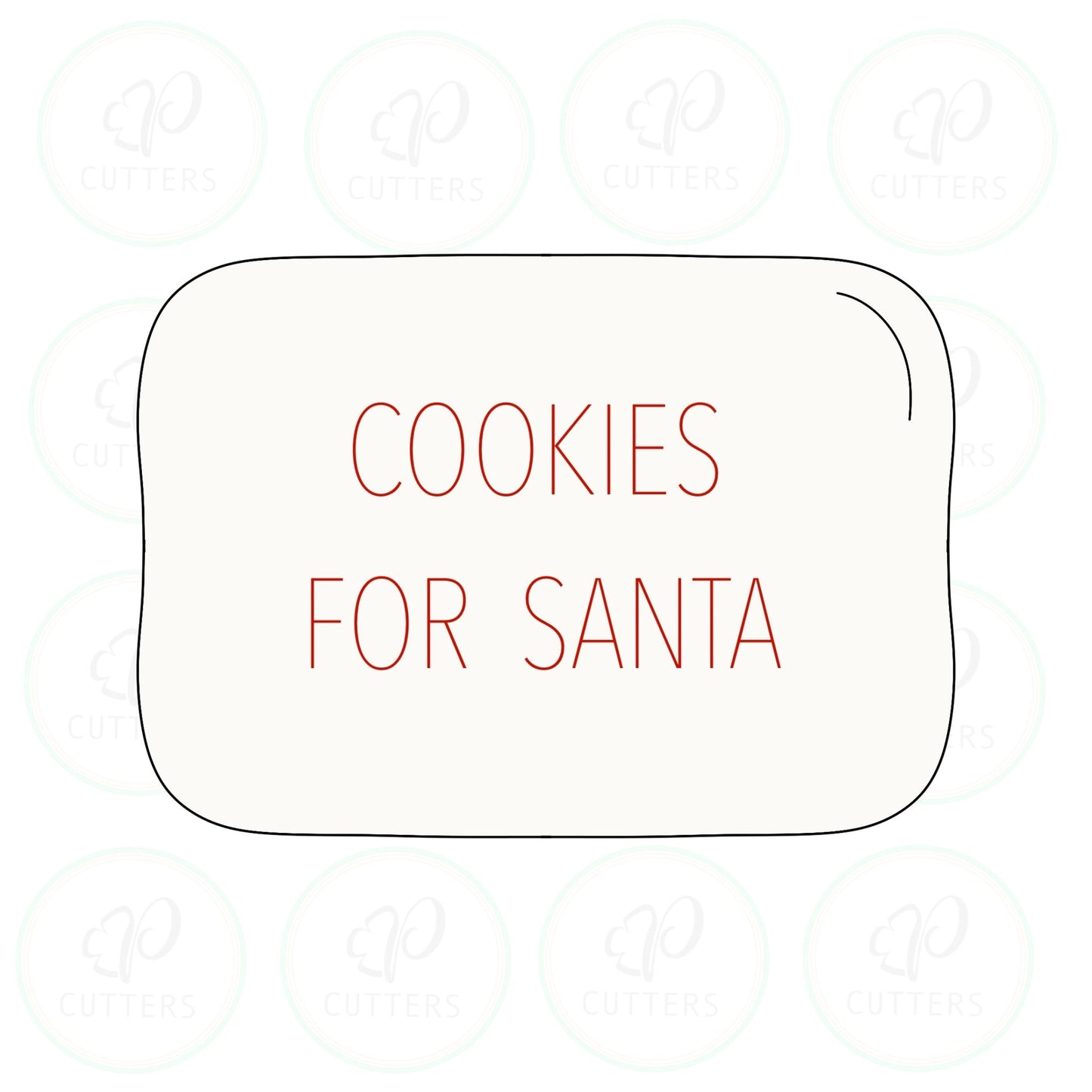 Cookies for Santa Platter Cookie Cutter - Periwinkles Cutters