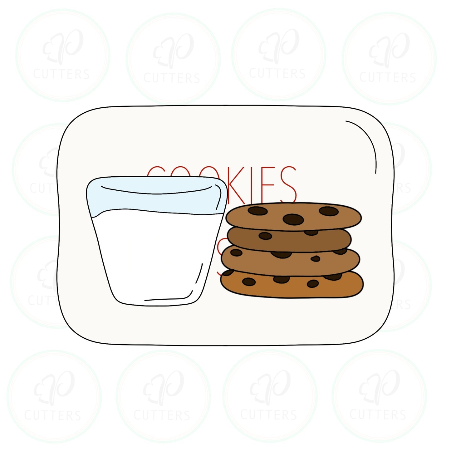 Cookies for Santa Platter Cookie Cutter - Periwinkles Cutters