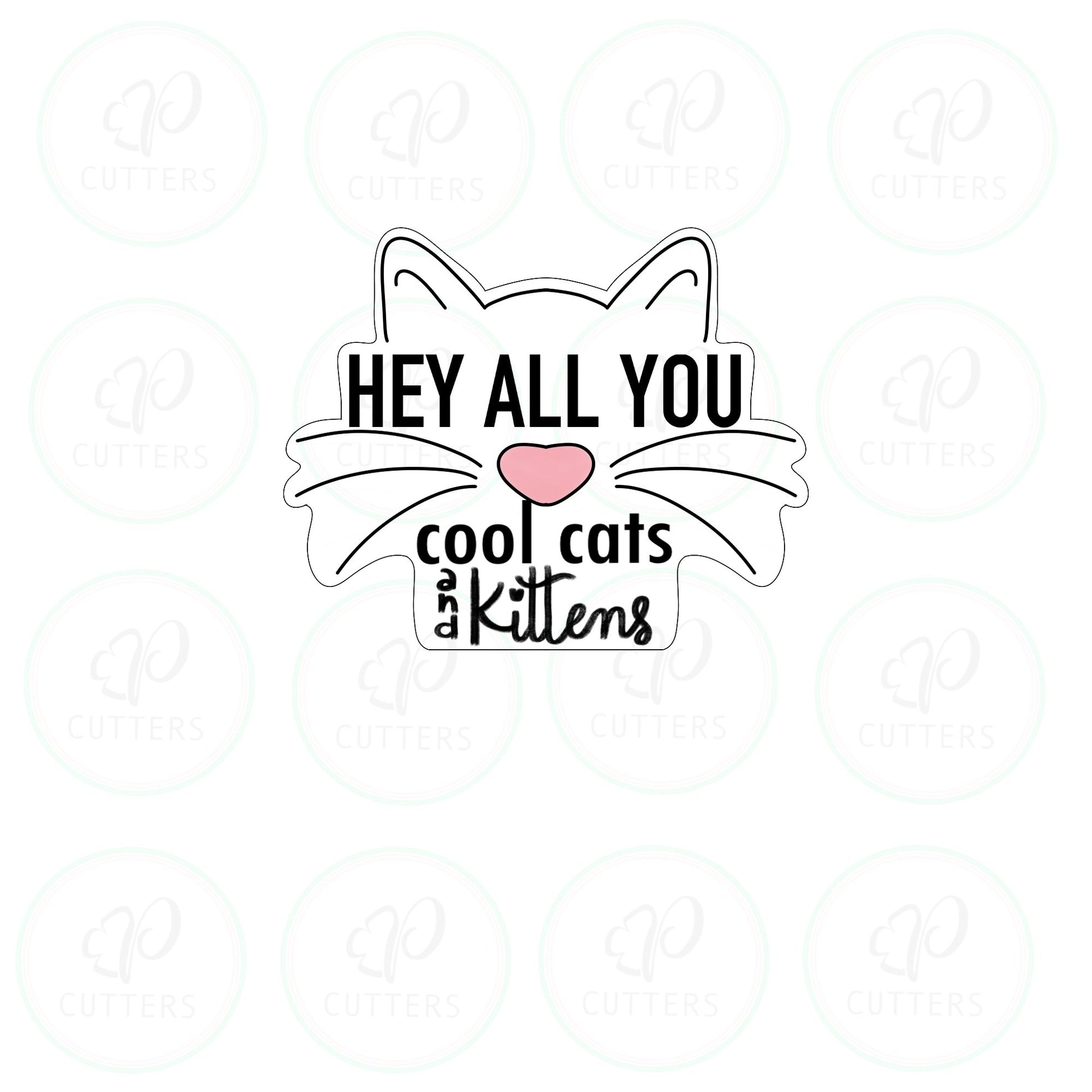 Cool Cats Plaque Cookie Cutter - Periwinkles Cutters