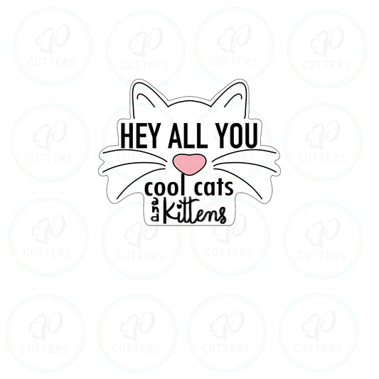 Cool Cats Plaque Cookie Cutter - Periwinkles Cutters
