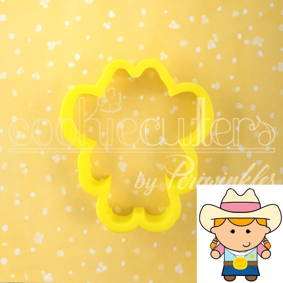 Cowgirl Cookie Cutter - Periwinkles Cutters