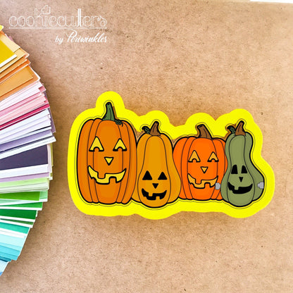 Curvy Pumpkins Plaque Cookie Cutter - Periwinkles Cutters