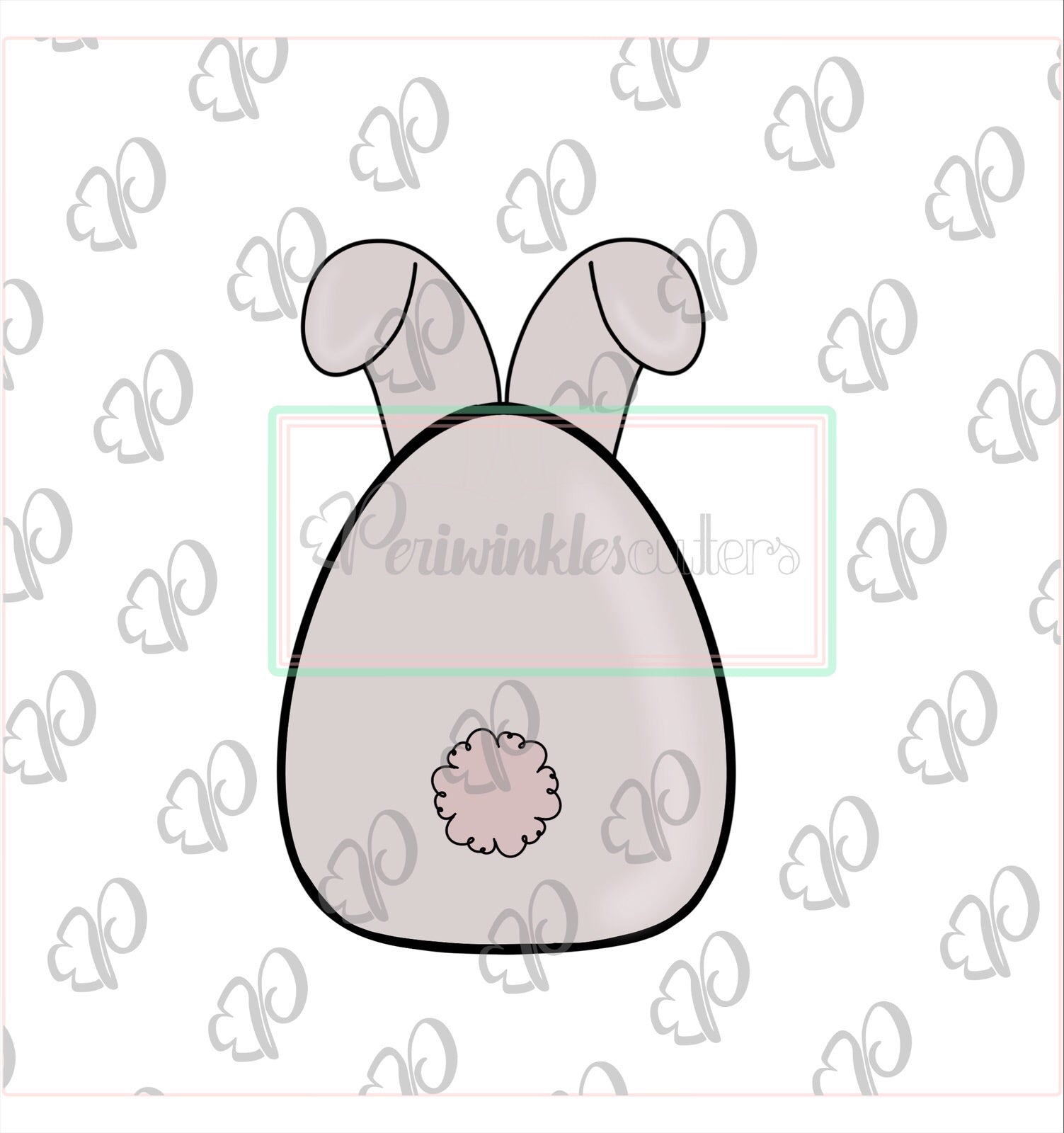Cute Oval Bunny Cookie Cutter - Periwinkles Cutters