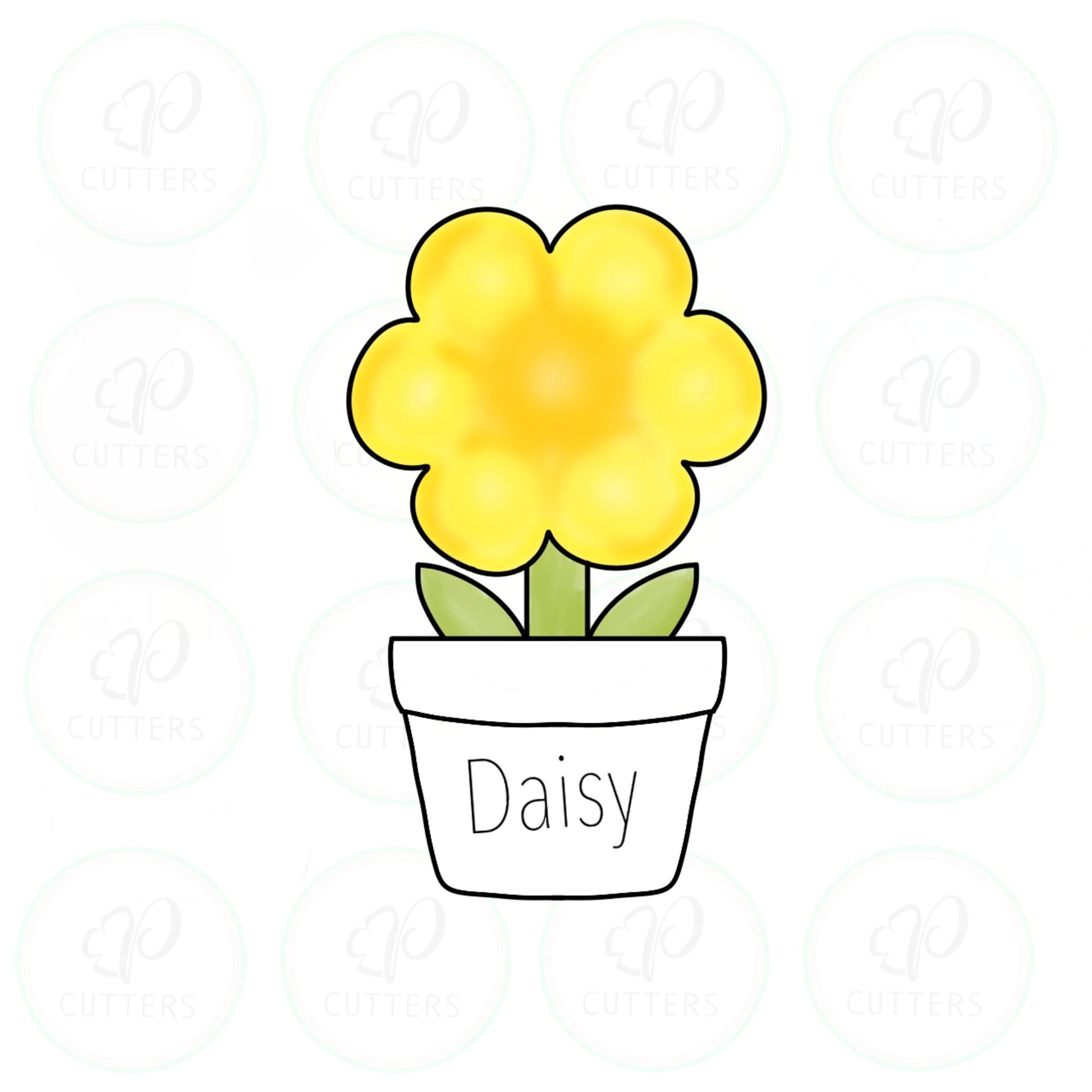Daisy Flower in a Pot Cutter - Periwinkles Cutters