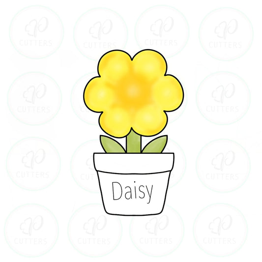 Daisy Flower in a Pot Cutter - Periwinkles Cutters