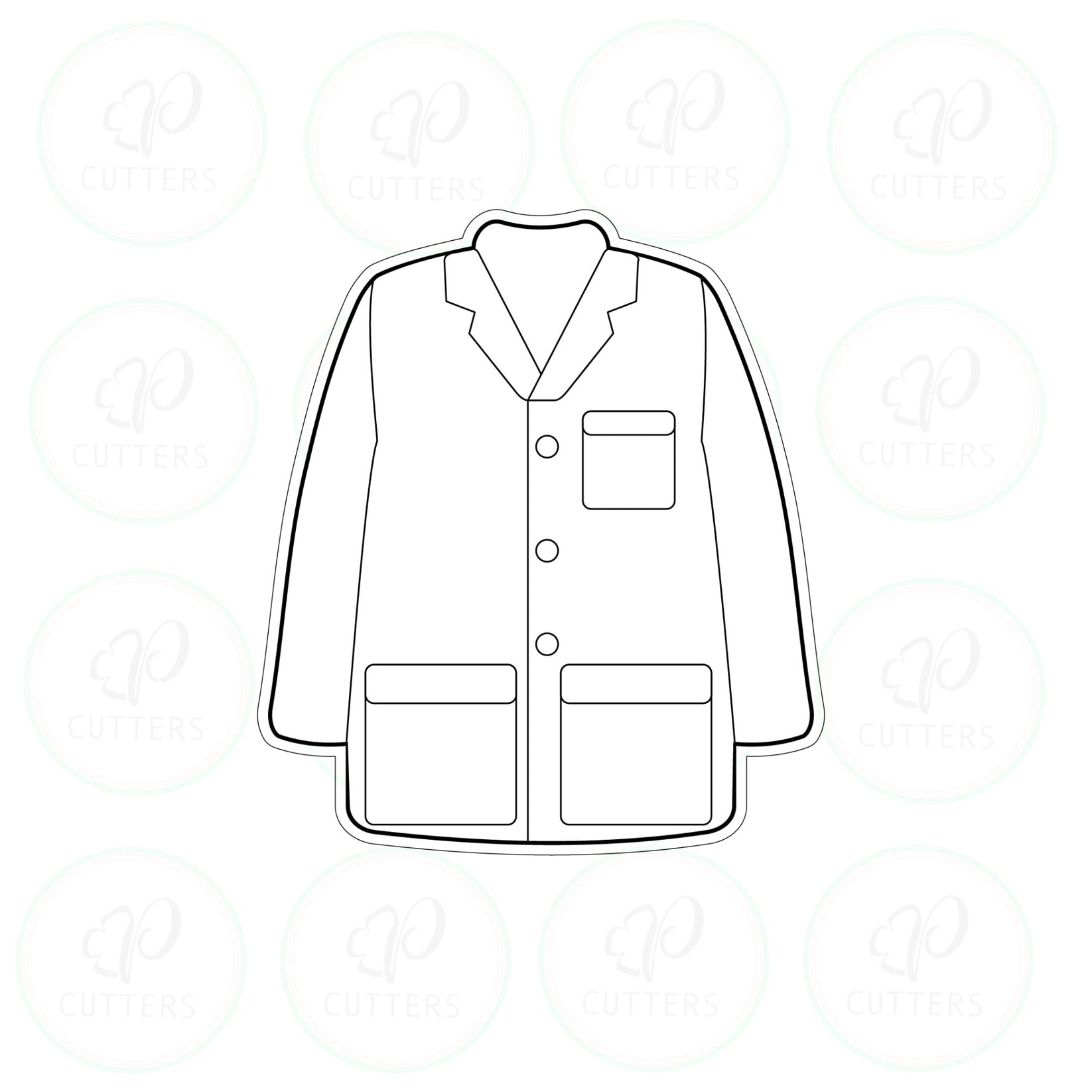 Doctor Gown Cookie Cutter Lab Coat Cookie Cutter Periwinkles Cutters