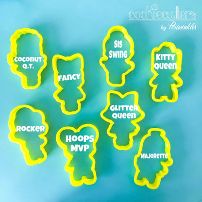 Dolls Full Body Set of 8 Cookie Cutter - Periwinkles Cutters