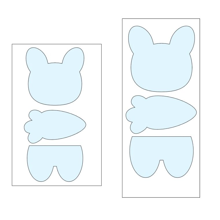 Easter Bunny - 3 Pieces Cookie Cutter Set - Periwinkles Cutters