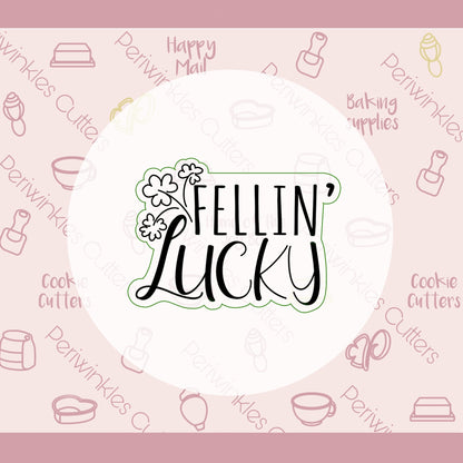 Feelin' Lucky Plaque Cookie Cutter - Periwinkles Cutters