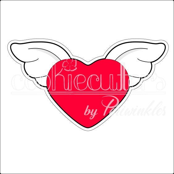 Flying Heart Cookie Cutter - Periwinkles Cutters