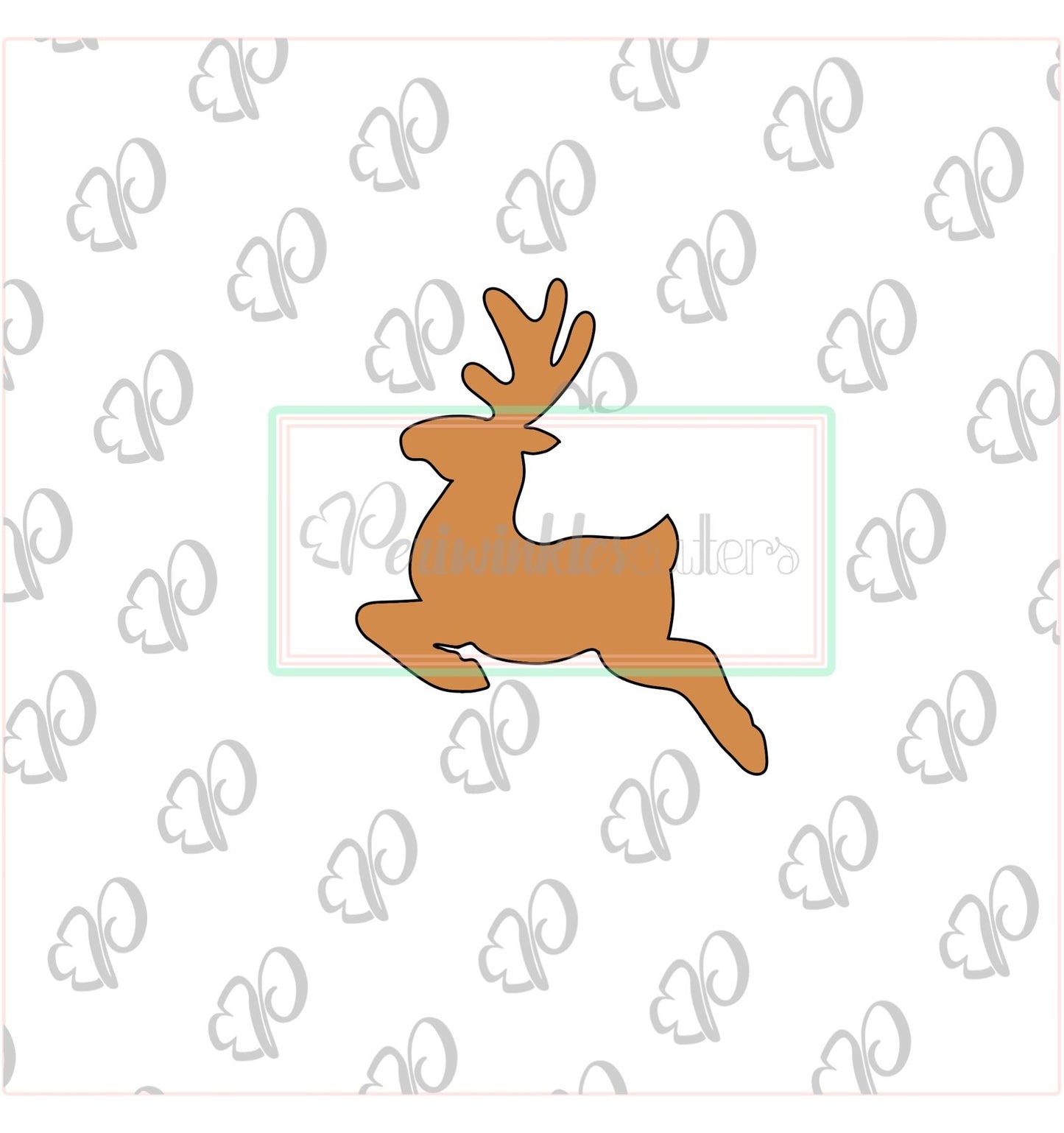 Flying Reindeer Cookie Cutter - Periwinkles Cutters