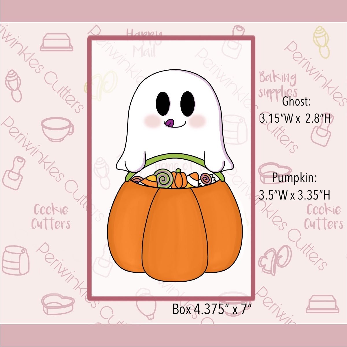 Ghost Pumpkin Set of 2 Cookie Cutter - Periwinkles Cutters