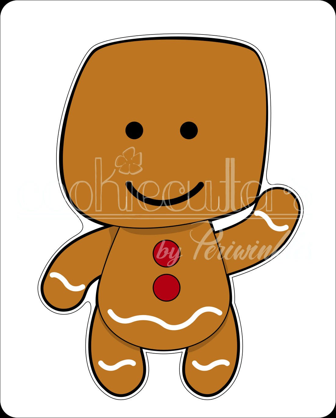 Gingerbread Girl and Boy Cookie Cutter - Periwinkles Cutters
