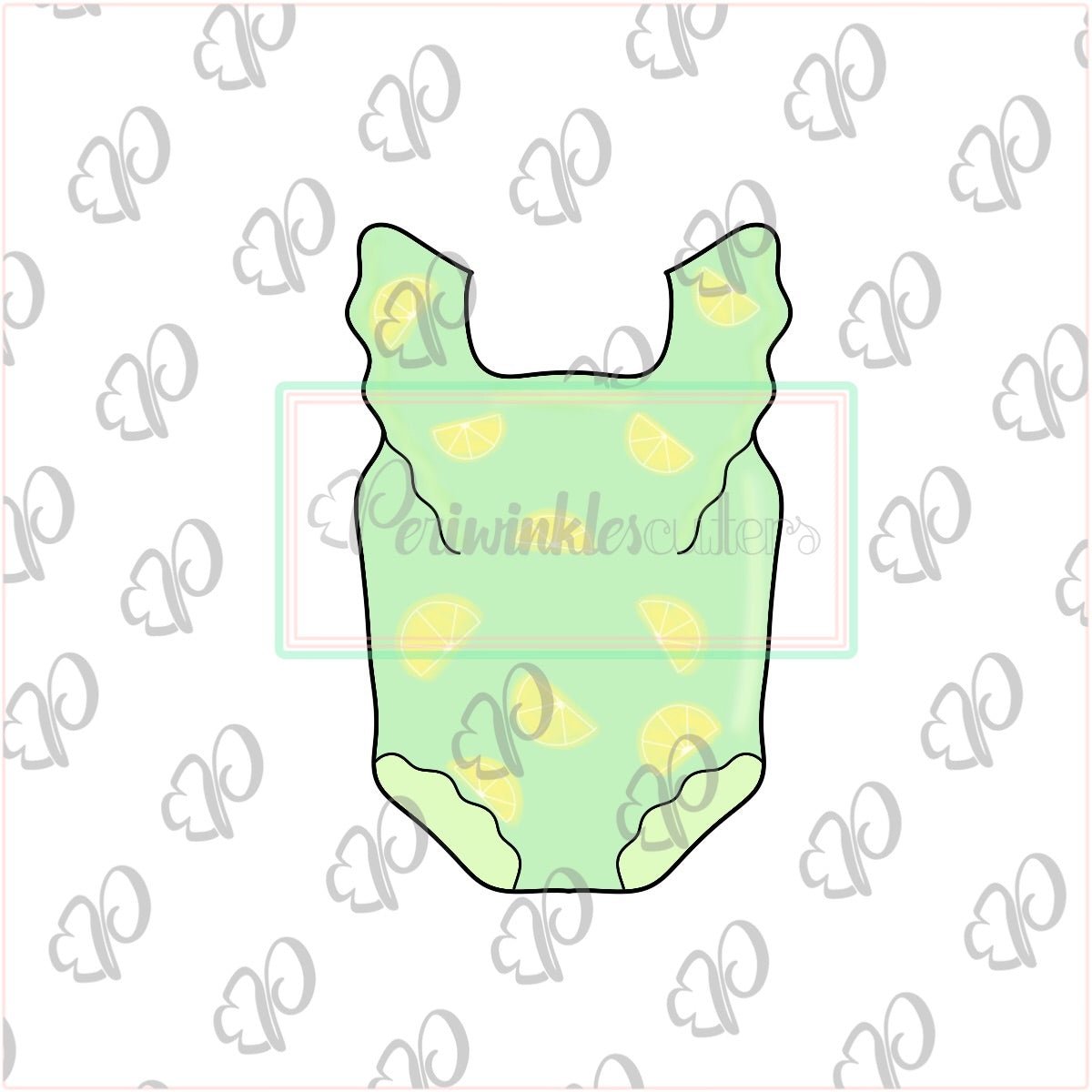 Girl Lemon Swimsuit Cookie Cutter - Periwinkles Cutters
