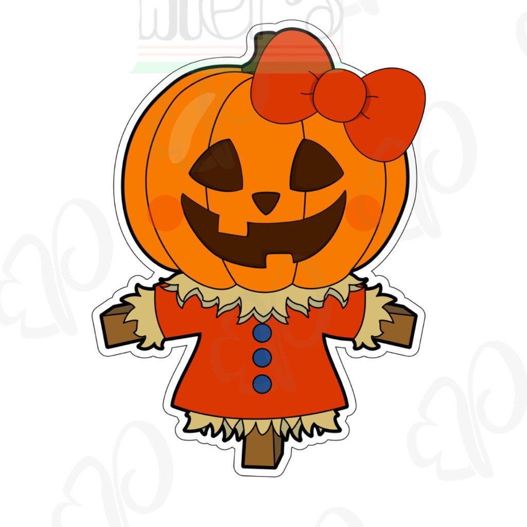 Girl Pumpkin Scarecrow Cookie Cutter - Periwinkles Cutters