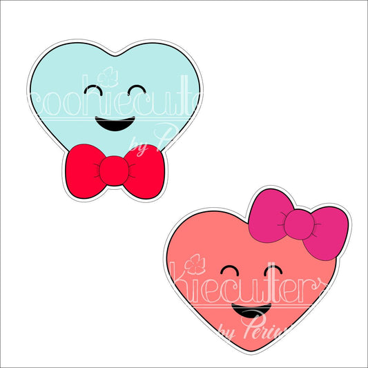 Girly and Boy Hearts Cookie Cutter - Periwinkles Cutters