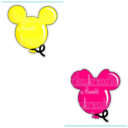 Girly Mouse Balloon Cookie Cutter - Periwinkles Cutters