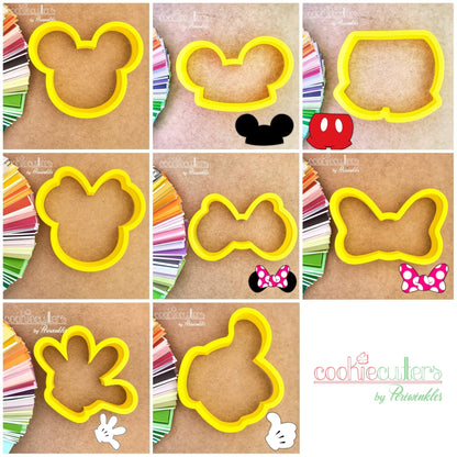Girly Mouse Head Cookie Cutter - Periwinkles Cutters