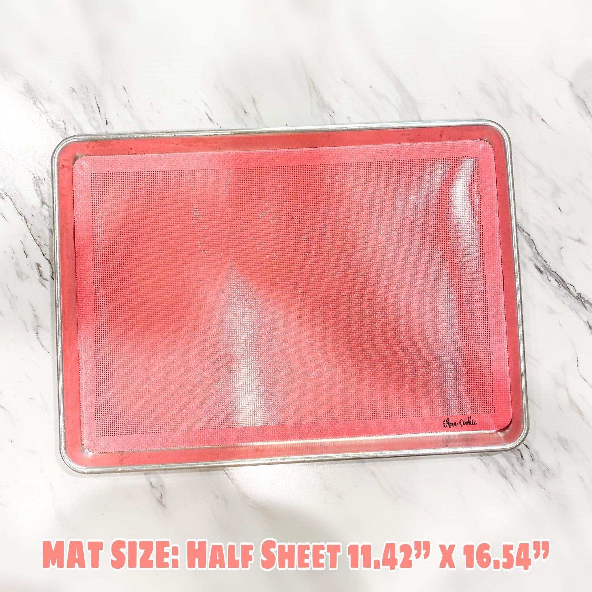 Pink Perforated Silicone Baking Mat - HALF SHEET