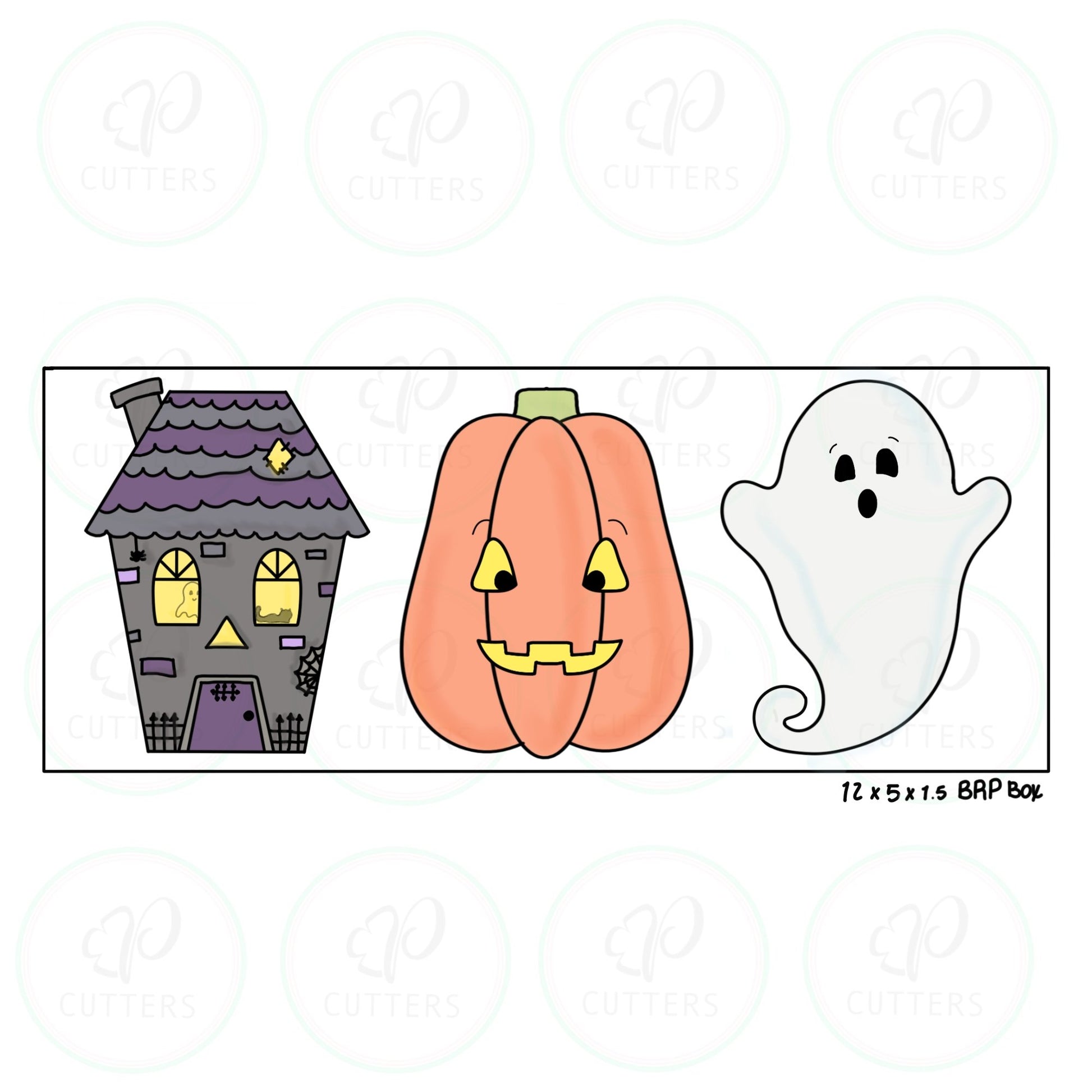 Halloween Night Tall 3 Pieces Set Cookie Cutter - Periwinkles Cutters