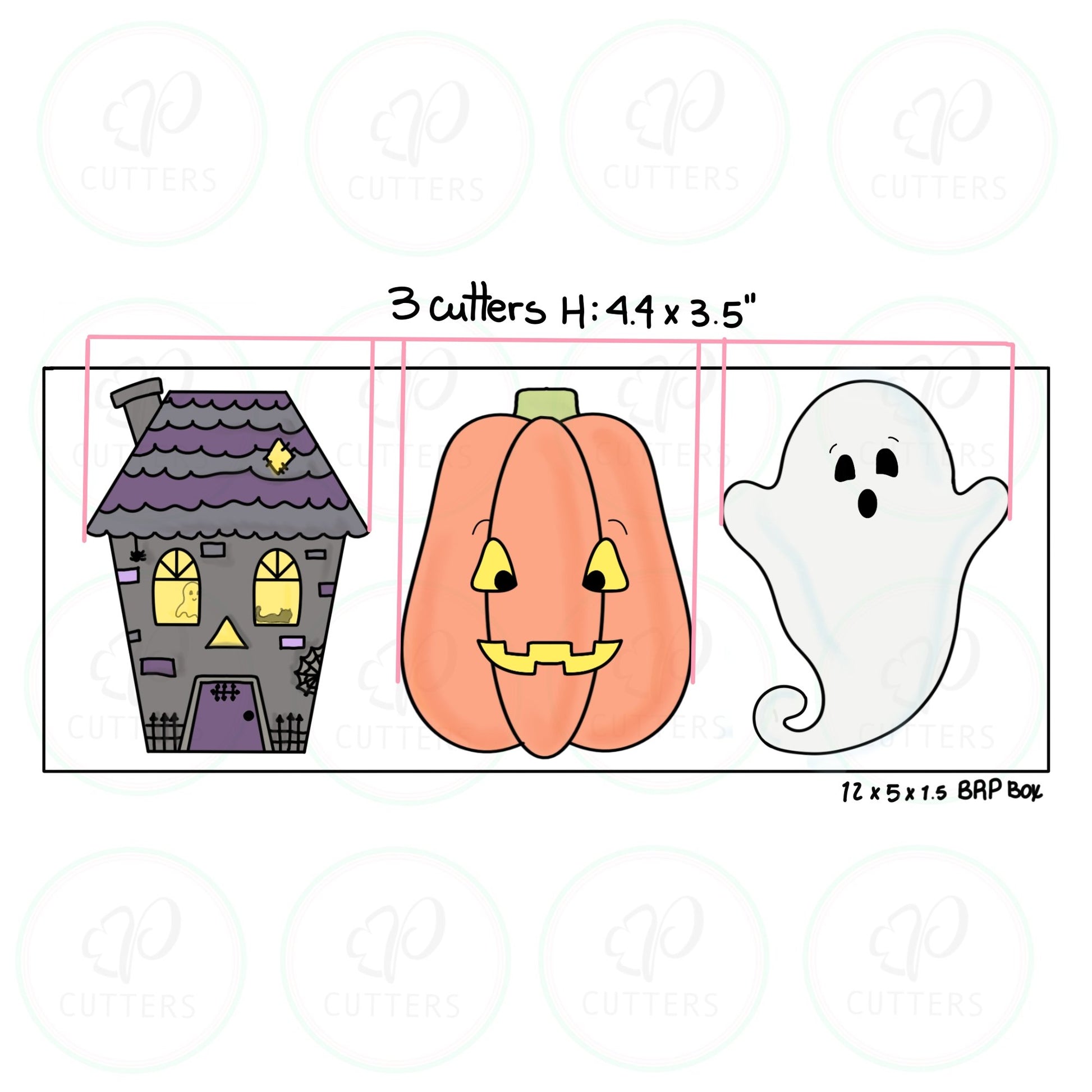 Halloween Night Tall 3 Pieces Set Cookie Cutter - Periwinkles Cutters
