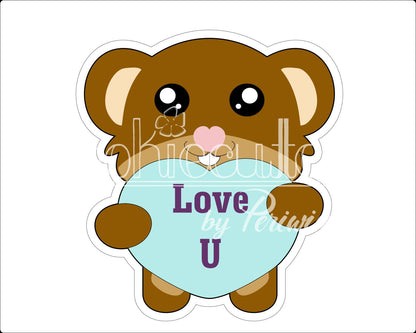 Hamster Love Cookie Cutter - Periwinkles Cutters
