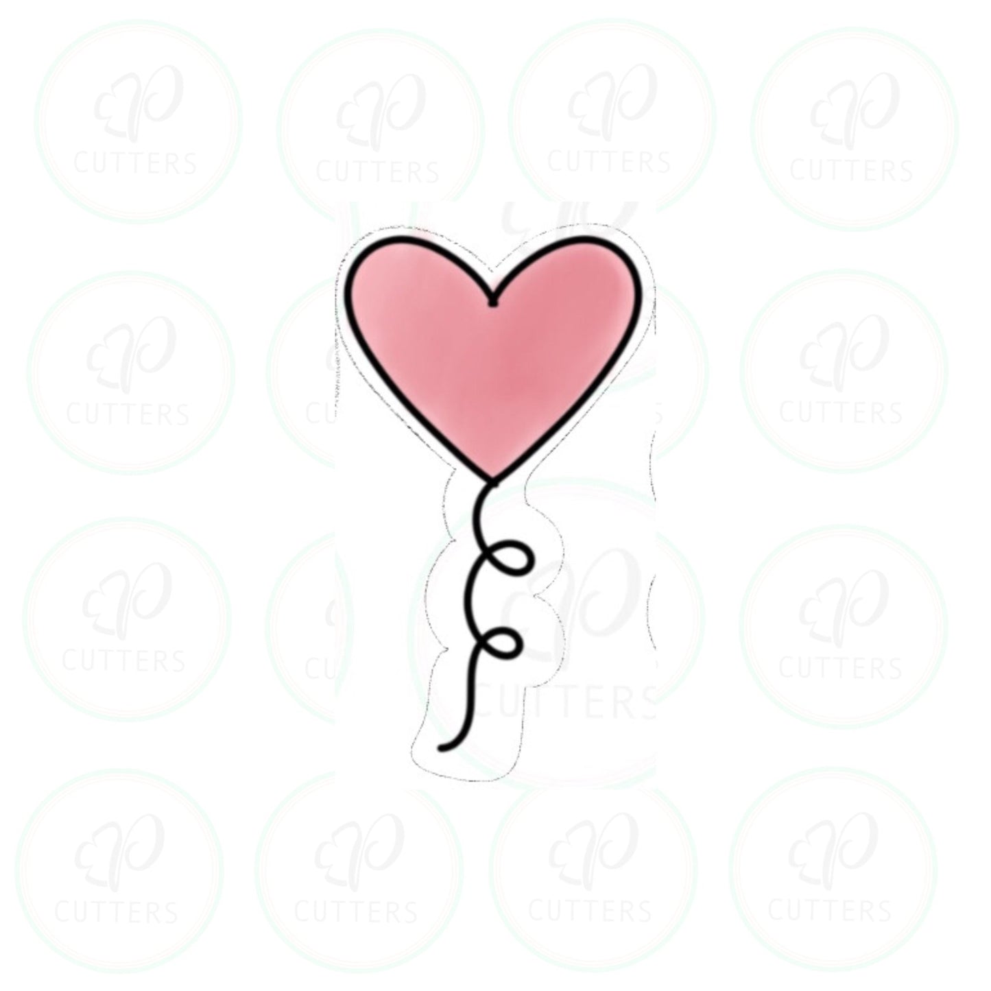 Heart Balloon - Tall Cookie Cutter - Periwinkles Cutters