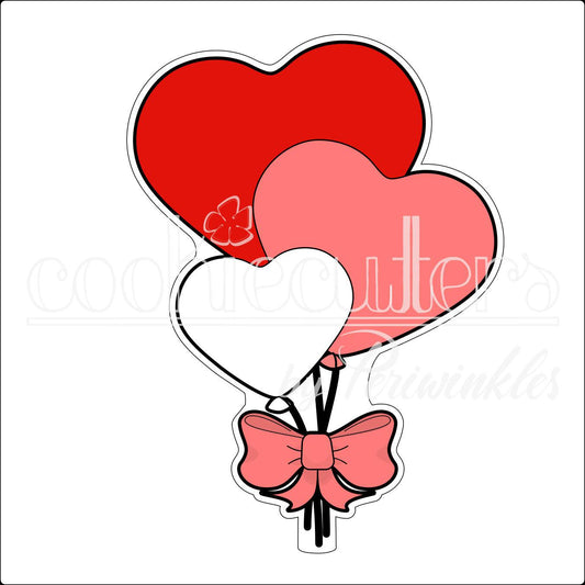 Heart Balloons Cookie Cutter - Periwinkles Cutters