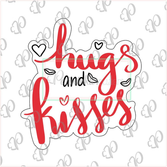 Hugs and Kisses Plaque Cookie Cutter - Periwinkles Cutters
