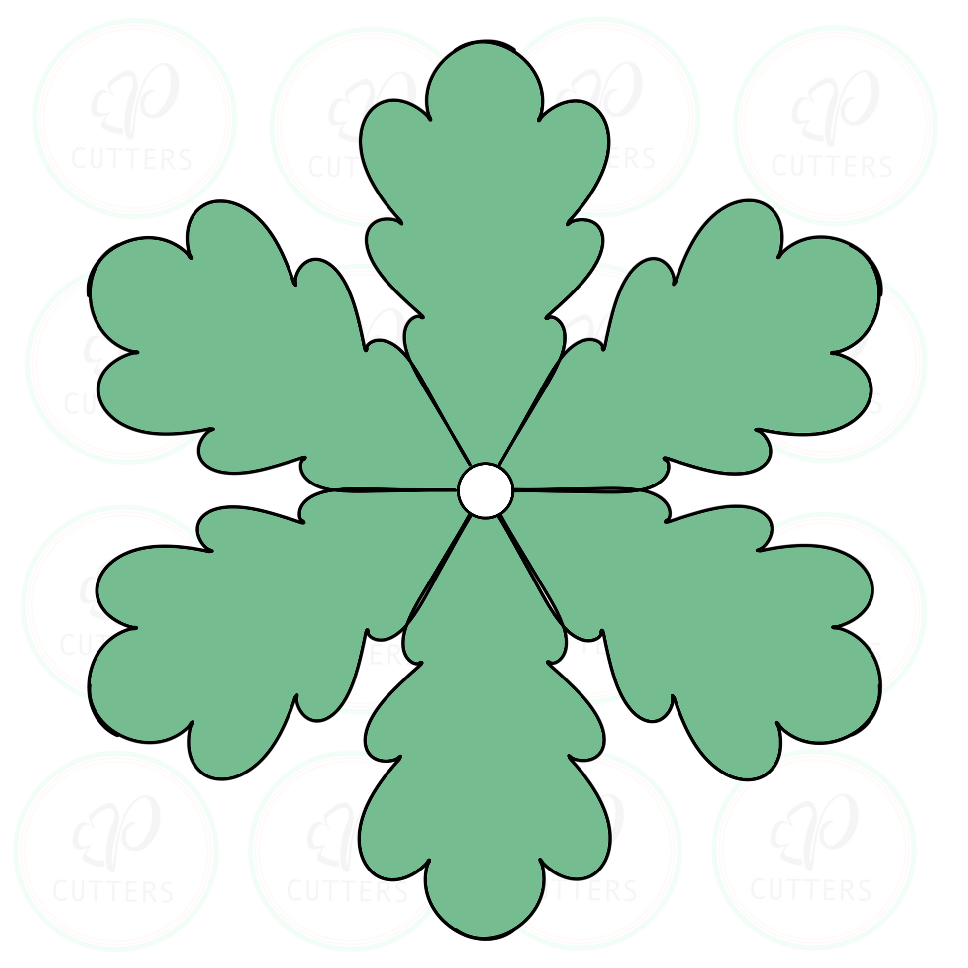 Mistletoe Door Wreath Cookie Platter - Snowflake Platter - Christmas Cutter - Periwinkles Cookie Cutters 