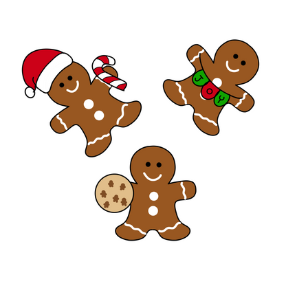 Gingerbread Men Stack - Gingerman - Christmas Cutters - Periwinkles Cookie Cutters 