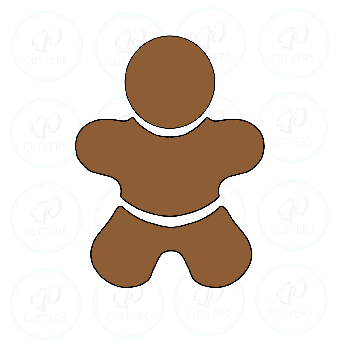 Build a Gingerman - Christmas Cutter - Gingerbread 3 pieces - Periwinkles Cookie Cutters