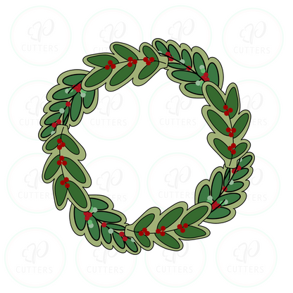 Door Wreath Cookie Platter - Christmas Cutter - Periwinkles Cookie Cutters 