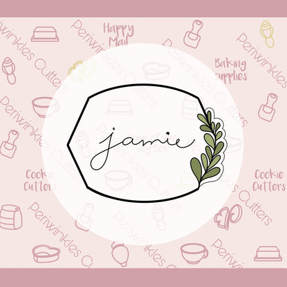 Jamie Plaque Cookie Cutter - Periwinkles Cutters