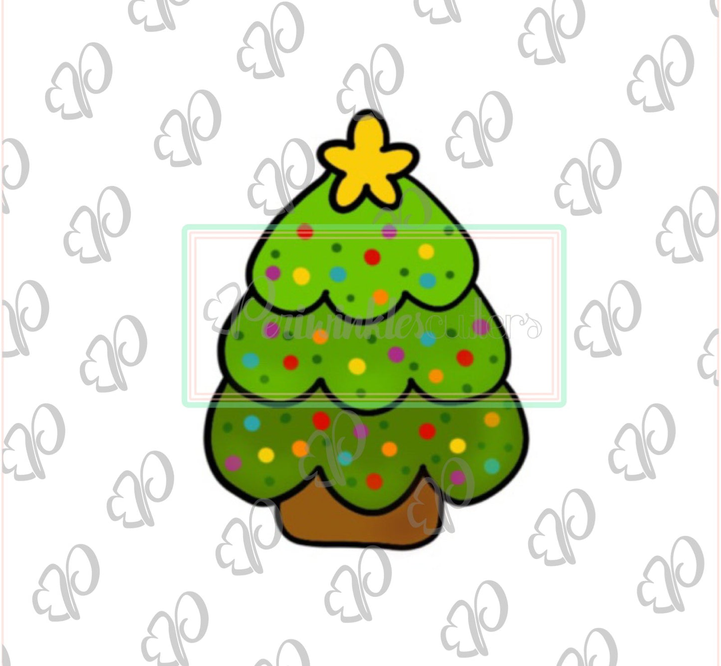 Kawaii Christmas Tree Cookie Cutter - Periwinkles Cutters