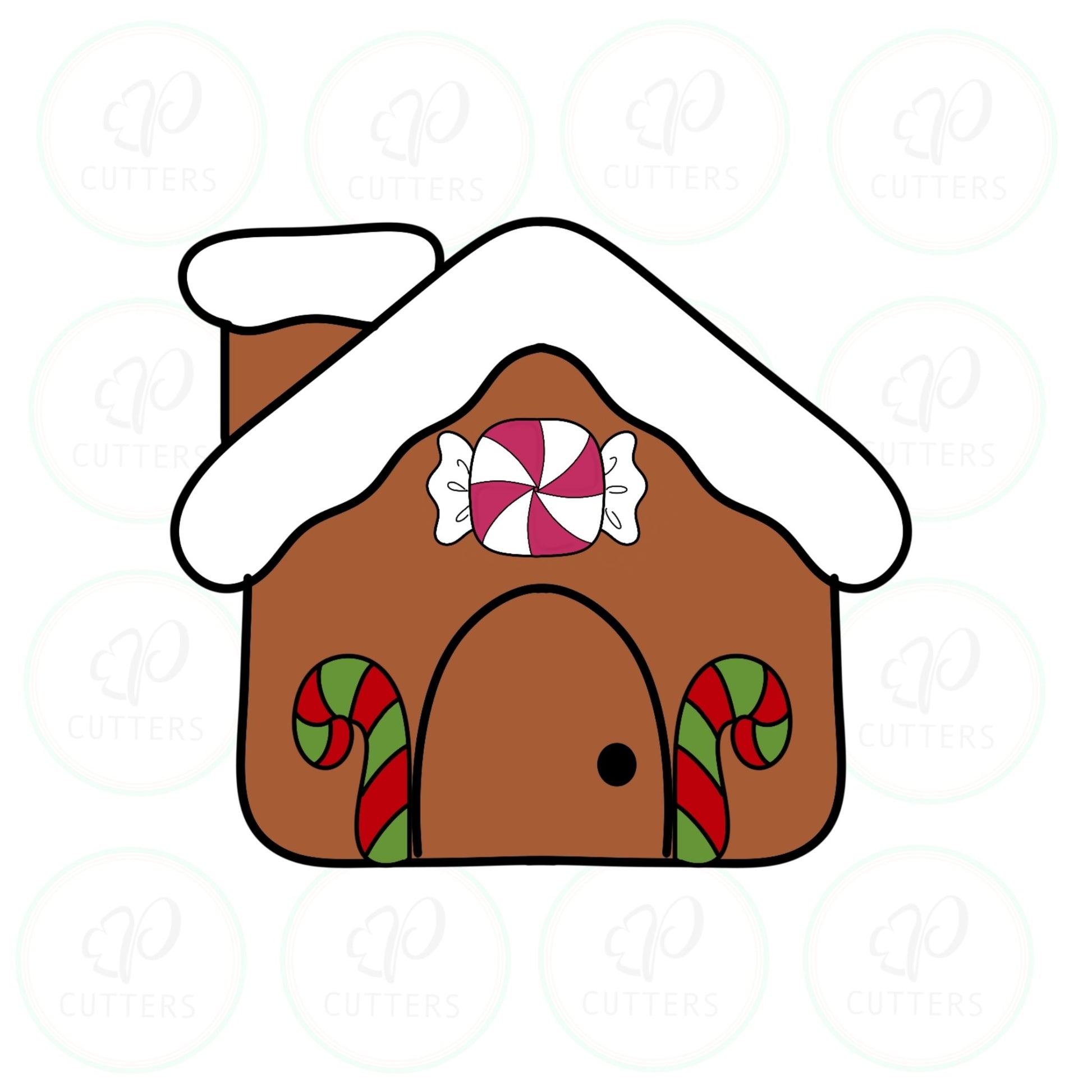 Kawaii Gingerbread House Cookie Cutter - Periwinkles Cutters