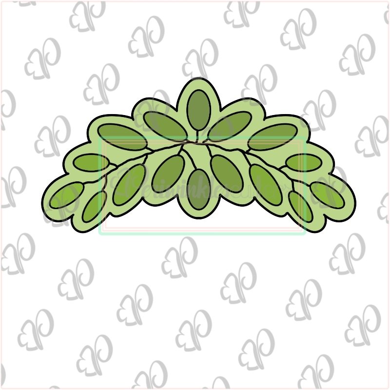Leaf Crown Cookie Cutter - Greenery Cookie Cutter - Periwinkles Cutters