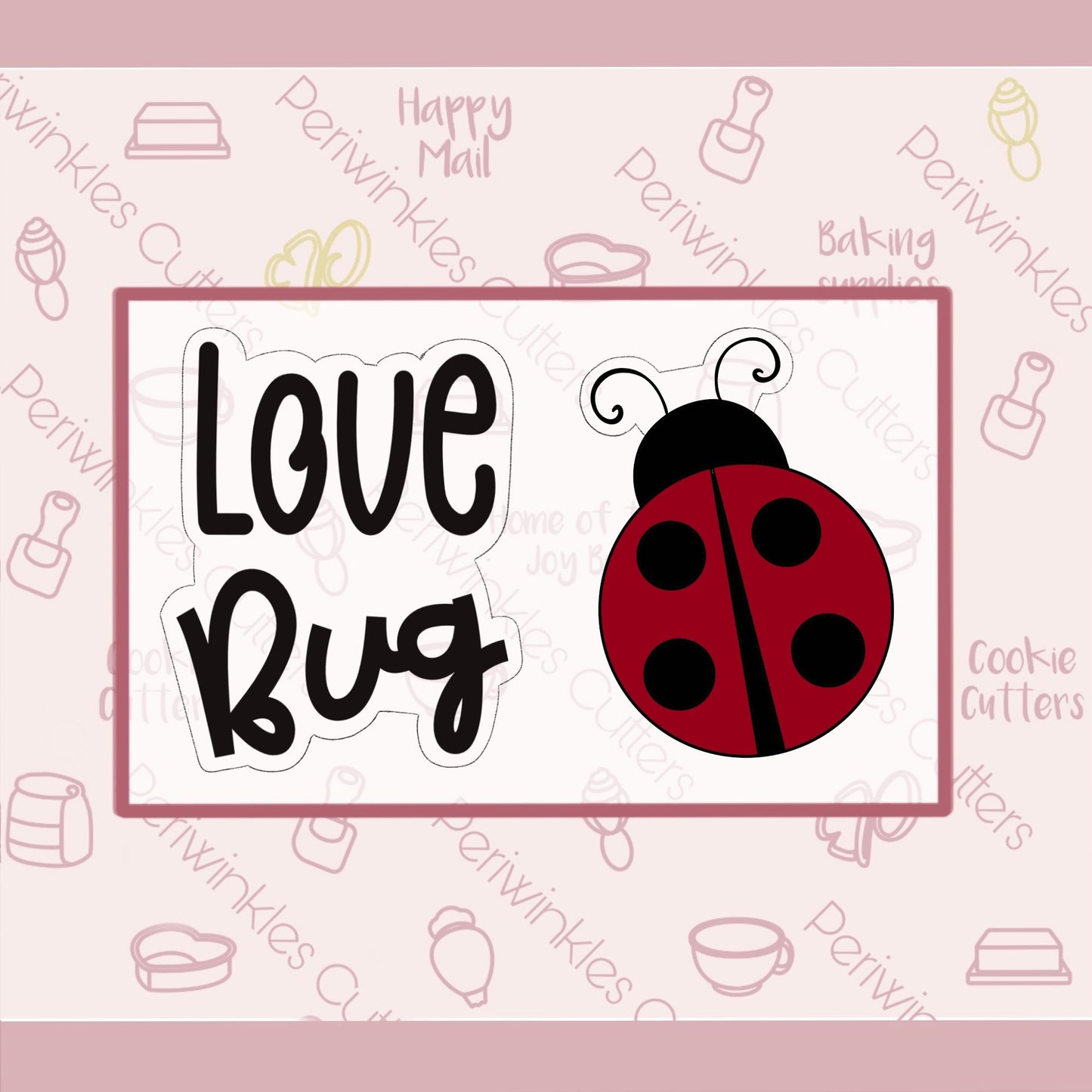Love Bug Set of 2 Cookie Cutter - Periwinkles Cutters