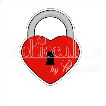 Love Lock Heart and Key Cookie Cutter - Periwinkles Cutters