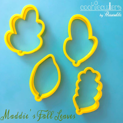 Maddie's Fall Leaves Cookie Cutter - Periwinkles Cutters