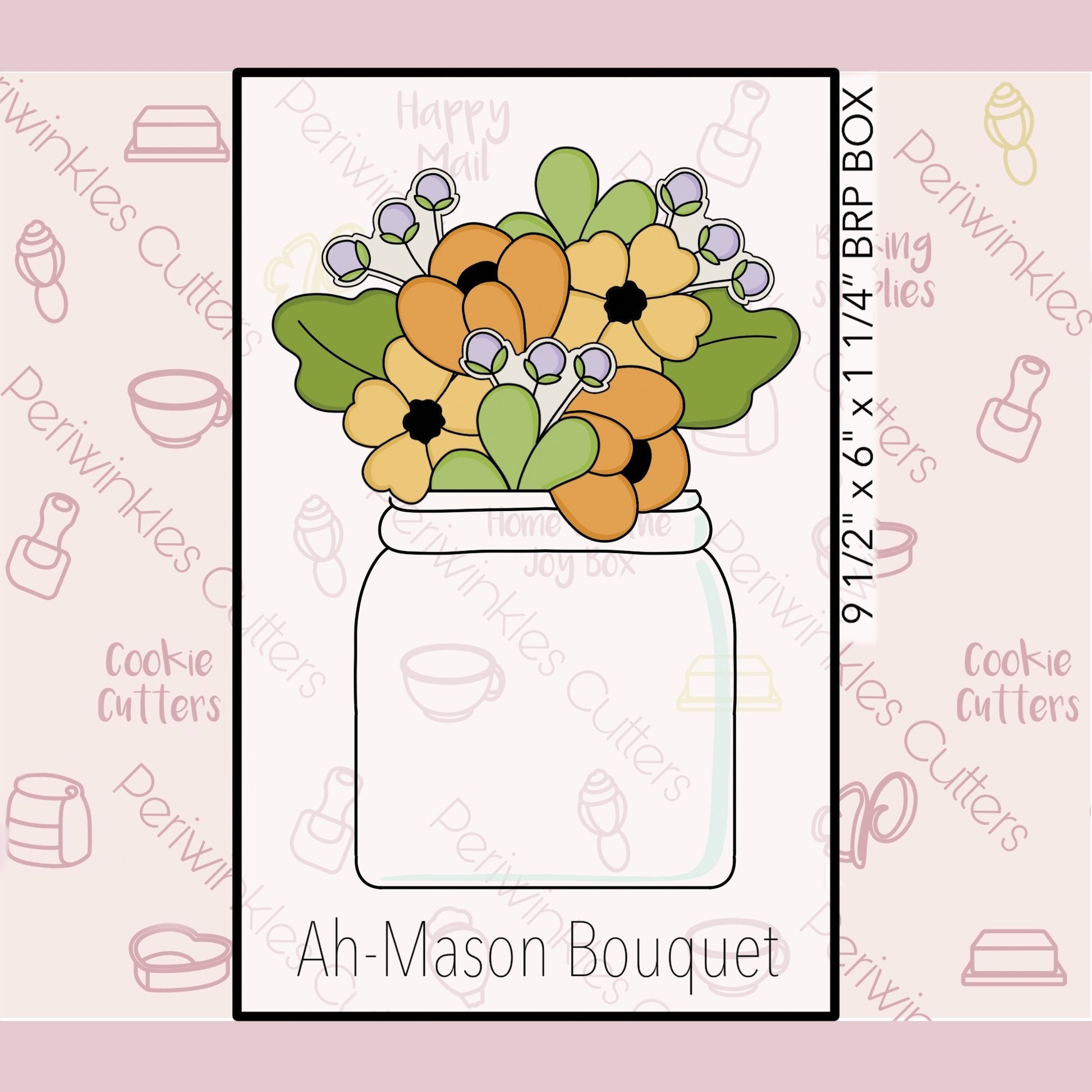 Mason Bouquet 6 pieces Cookie Cutter Set - Periwinkles Cutters